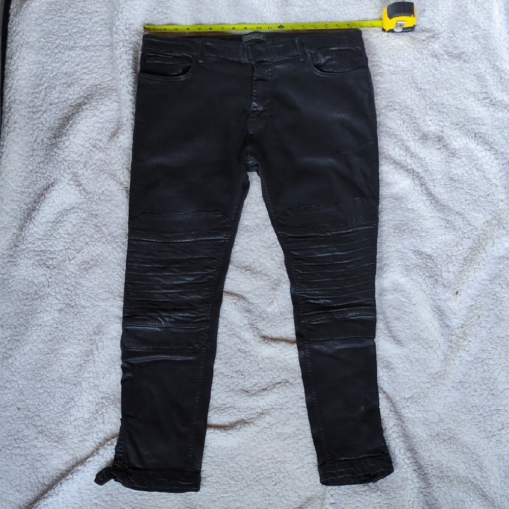 Zara Men's Dark Black Skinny Jeans